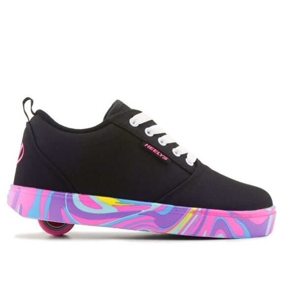 HEELYS Sneakers Pro 20 NEW Rainbow Wheeled Shoes Multicolor Pink Black Size 5 - Picture 5 of 11